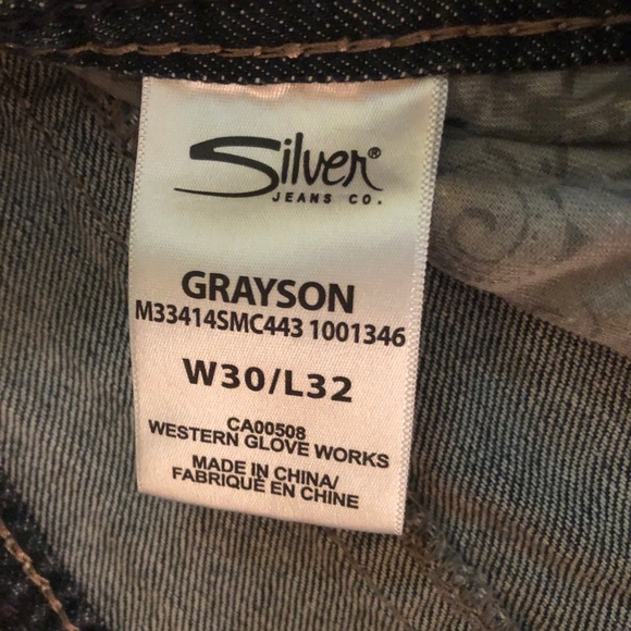 Men’s silver jeans - Picture 2 of 3